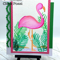 Watercoloring with Stencils card