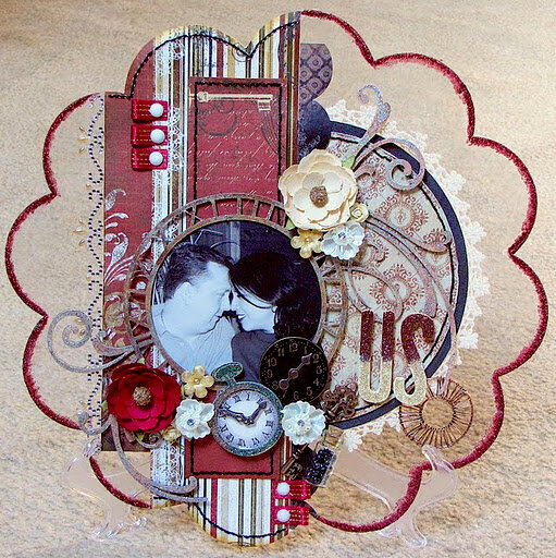 Clear Scraps acrylic layout by Kay