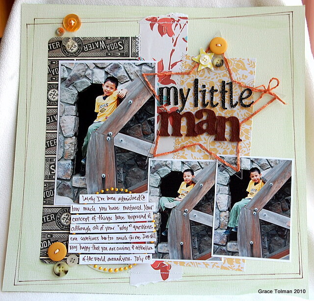 Clear Scraps acrylic layout