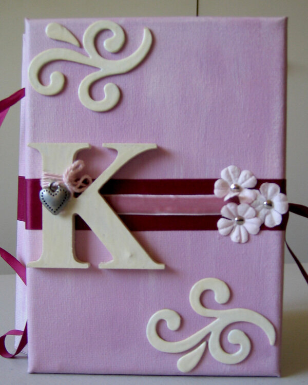 &quot; K &quot; Canvas Album. Front View