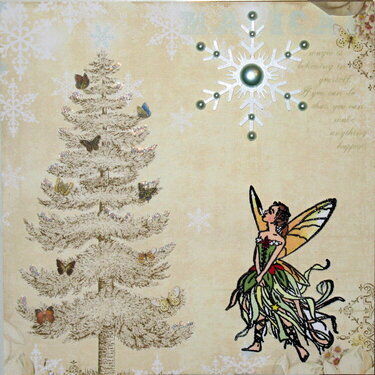 Christmas card with fairy