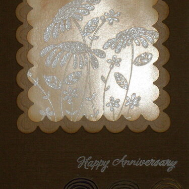 Monochromatic anniversary card