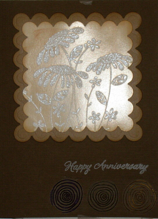 Monochromatic anniversary card