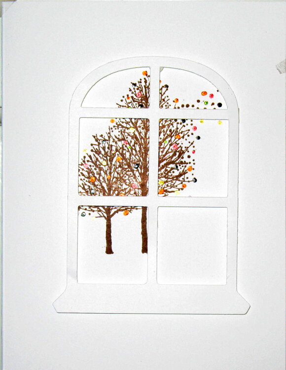 Trees thru a window