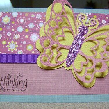 Thinking of You Butterfly Card