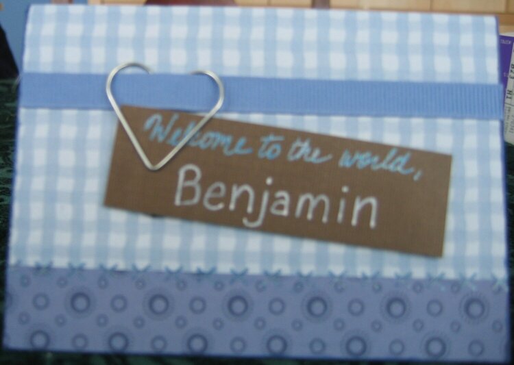 baby card for Benjamin (outside)