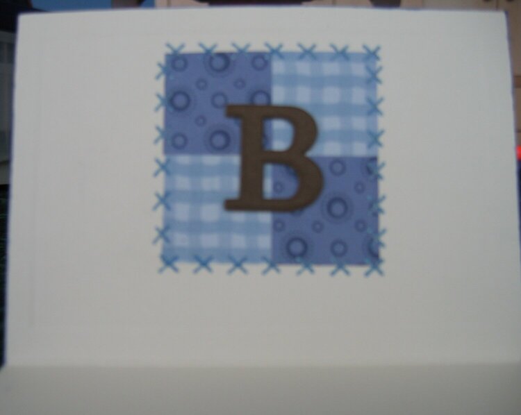 baby card for Benjamin (inside)