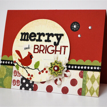 &quot;merry and BRIGHT&quot; card