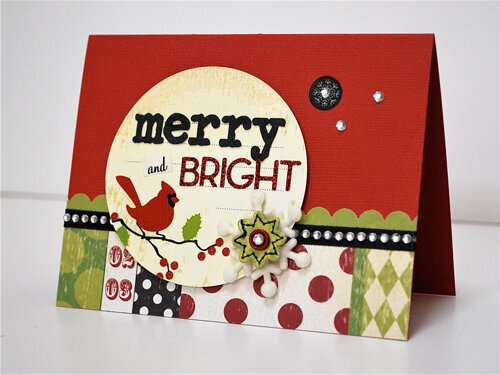 &quot;merry and BRIGHT&quot; card