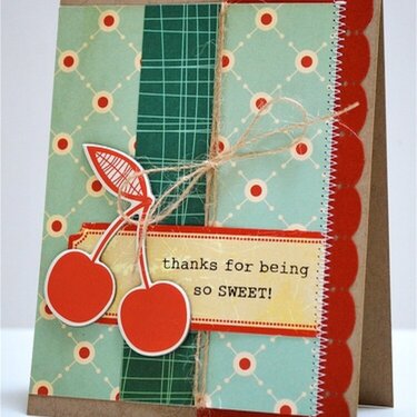 &quot;thanks for being so SWEET!&quot; card