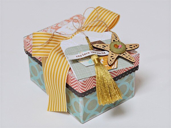 NEW Nantucket Altered Gift Box **Pink Paislee**