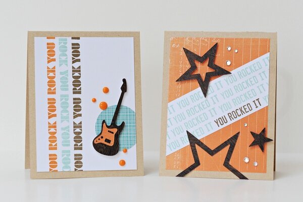 Rock Card Duo **Laina Lamb Designs/MFT Stamps**