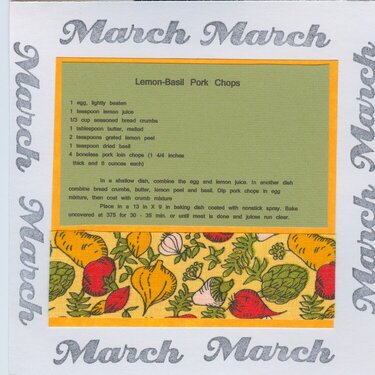 March recipe card