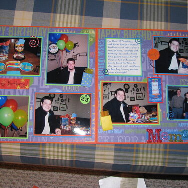 Chris&#039; 23rd Birthday 2 page spread