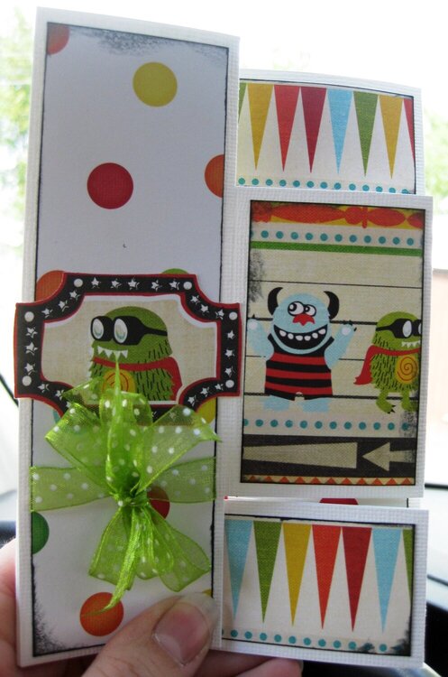 A monster birthday card - front