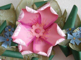 Primose Paper Wreath close up