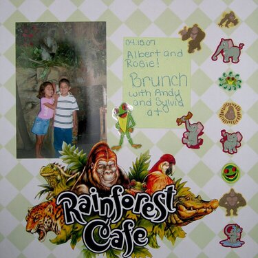 Brunch at Rainforest Cafe