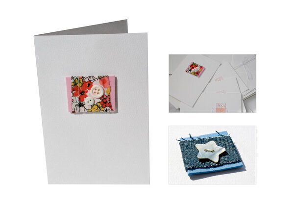 Handmade greeting cards-button designs