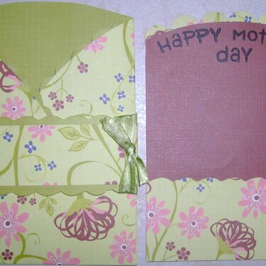 Mothers Day Trifold Pocket Card For MIL