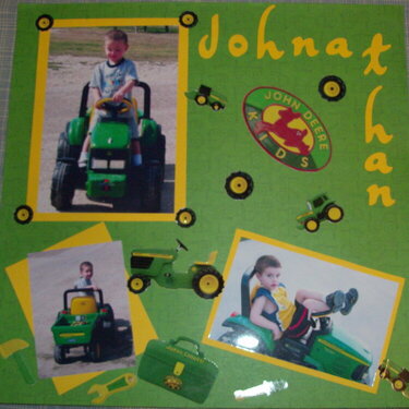 Johnathan on his tractor