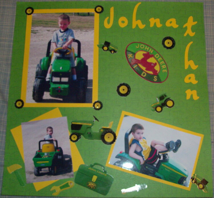 Johnathan on his tractor