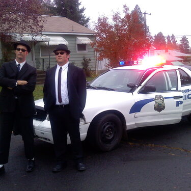 My son as Jake Blues of the Blues Brothers