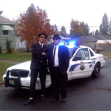 My son as Jake Blues of the Blues Brothers