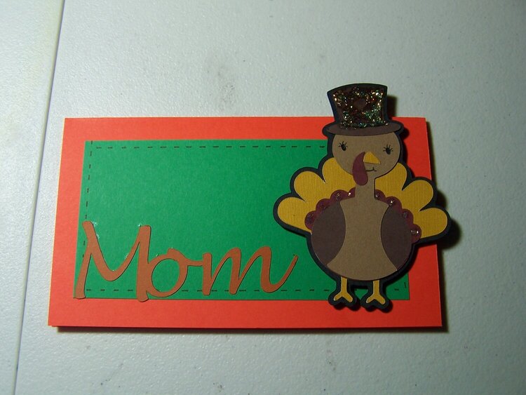 Thanksgiving place card - turkey