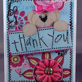 Paper Piecing Thank You Card