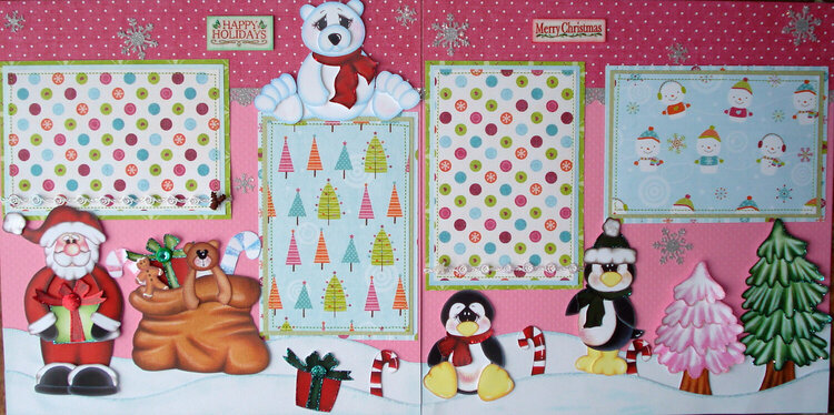 Merry Christmas Premade Scrapbook layout