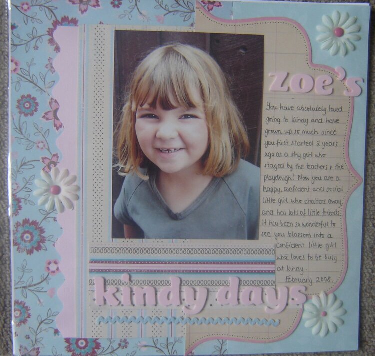 Zoe&#039;s kindy days