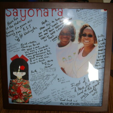 Sayonara page in Shadow box