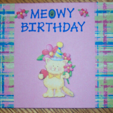 Meowy Birthday card