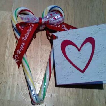 Valentine candy cane