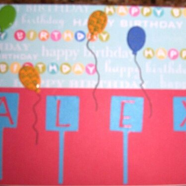 Birthday Card for Alex