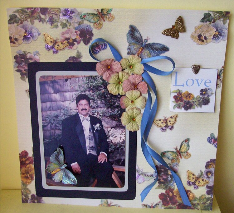 Hubby on Wedding Day (1995) ~ April Spring Colors Challenge