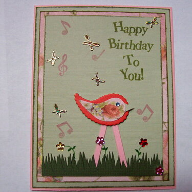 Birdie Birthday - June Card Challenge - Chipboard