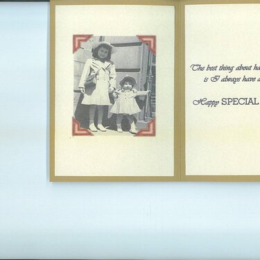 Inside of Sister&#039;s Birthday Card