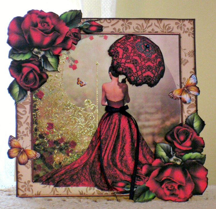 Card 56 ~ Lady In Red