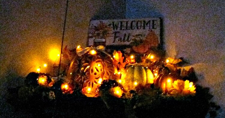 Photo Fun - Pumpkins in the dark....