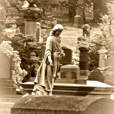 Greenwood Cemetery Sepia
