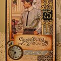 Masculine 75th Birthday Card
