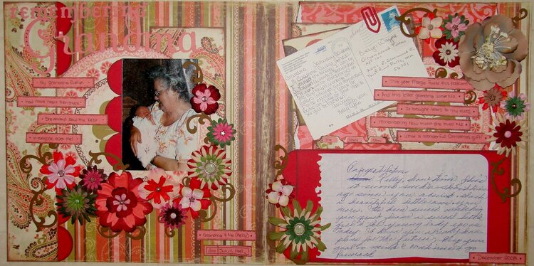 &quot;Remembering Grandma&quot; two page layout