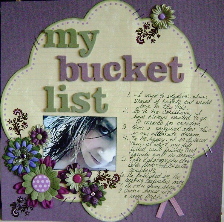 My bucket list