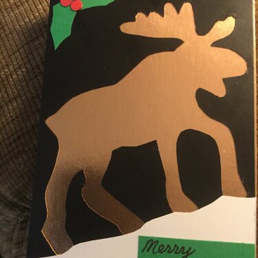 Moose Christmas Card