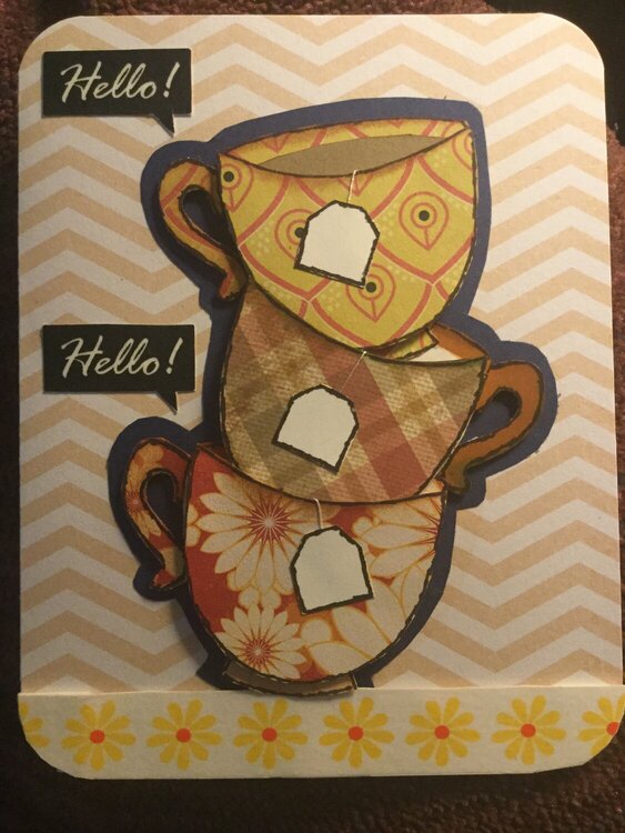 Stacked Tea Cup Card