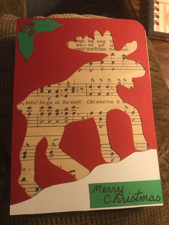 Moose Christmas Card