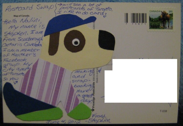 Baseball Doggy on Postcard