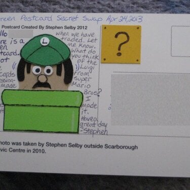 Luigi Mario on a Postcard
