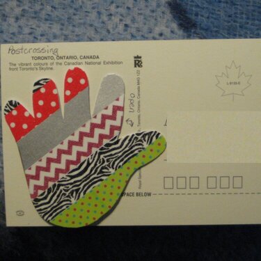 Washi Tape Hand on a Postcard